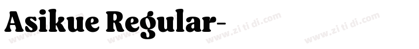 Asikue Regular字体转换